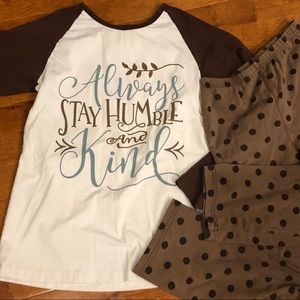 Girl’s “Always Be Humble & Kind” shirt & Pant set